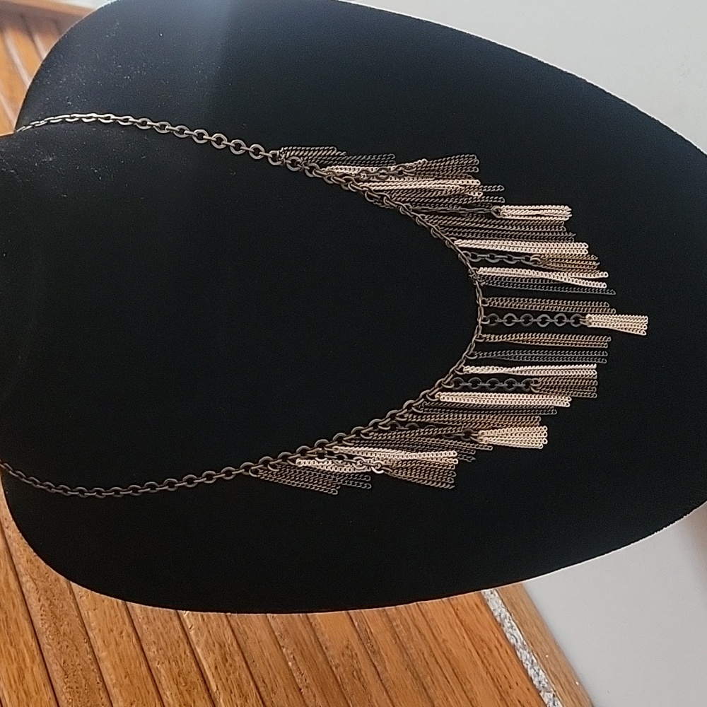 Silpada KR Fringe Benefits Necklace jewelry three  tone tassel